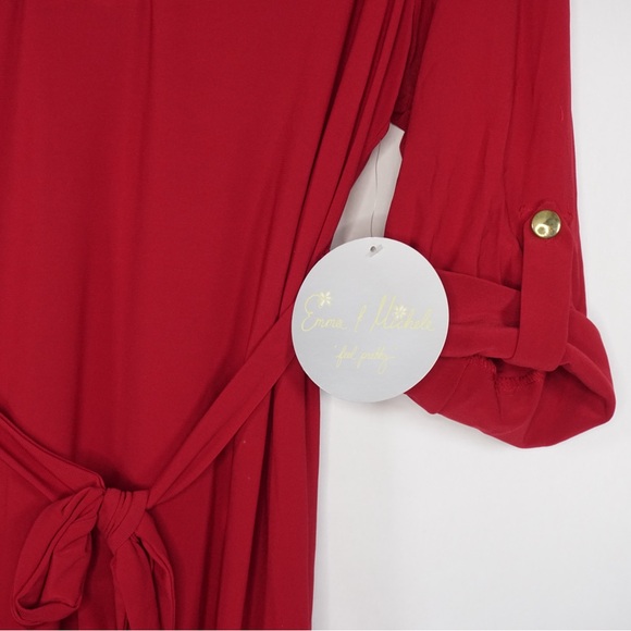 Emma & Michele Red Dress - Picture 4 of 4